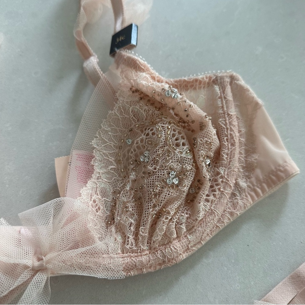 Victoria's Secret Dream Angels Fashion Show 2014 Beaded Bra 34C & Thong M Set - Picture 9 of 14